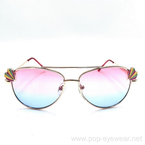 Outdoor fashion metal Girls sunglasses